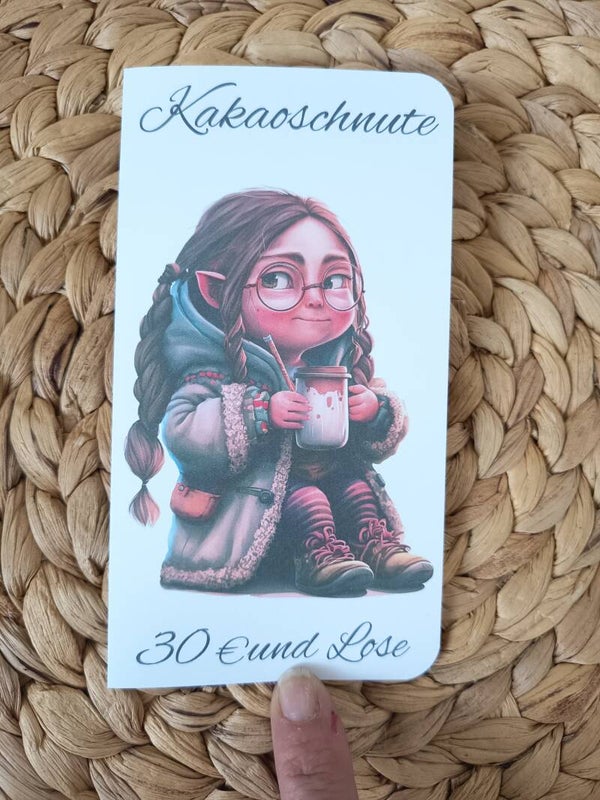 Klappkarte - Kakaoschnute 30 € und mehr