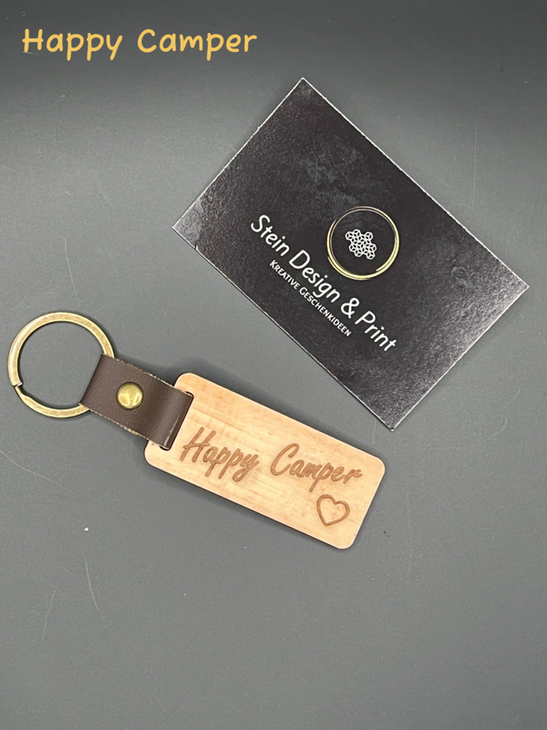 Schlüsselanhänger mit Leder-Riemen