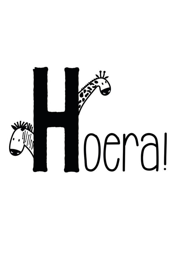 Hoera giraffe en zebra