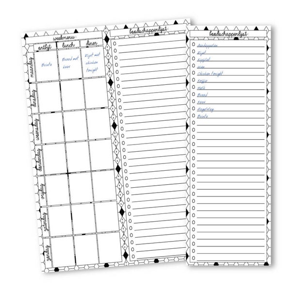 Boodschappenlijstje - Weekmenu