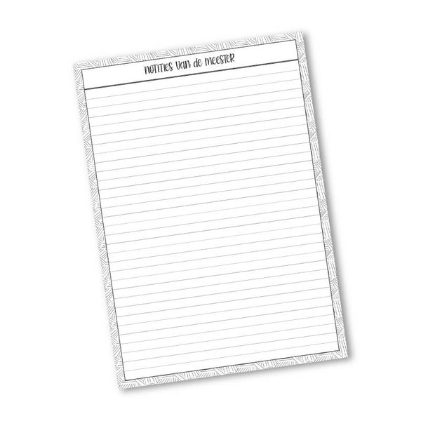 Notities van de meester