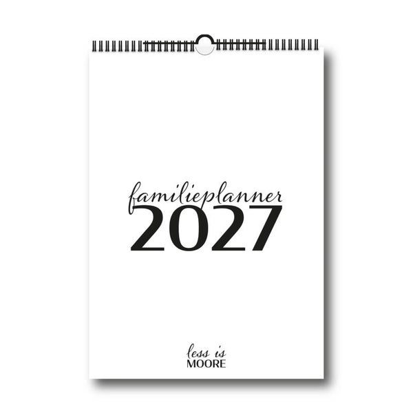 Familieplanner | Maandplanner 2027 - A3-formaat | less is MOORE