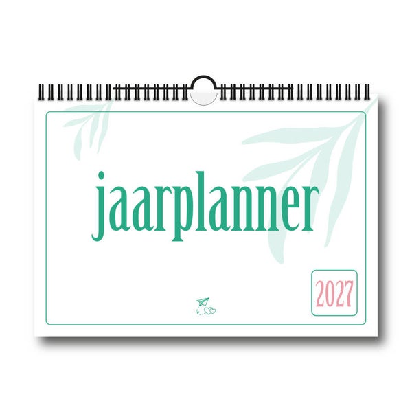 papieren boodschap - jaarplanner