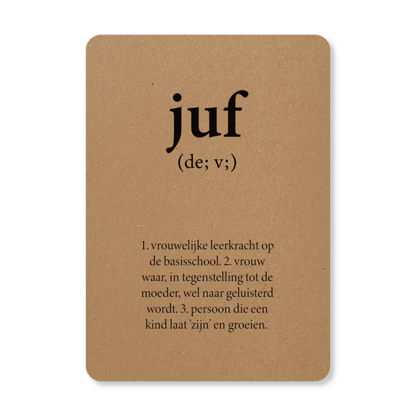 Schrift van juf
