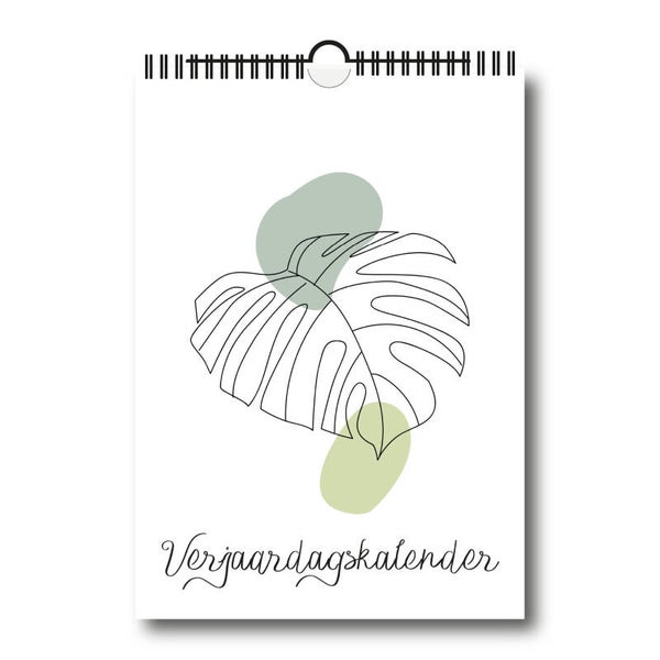 Verjaardagskalender botanical