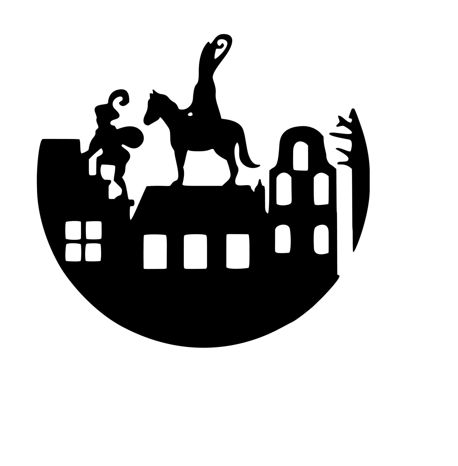 Raamsticker sint rond