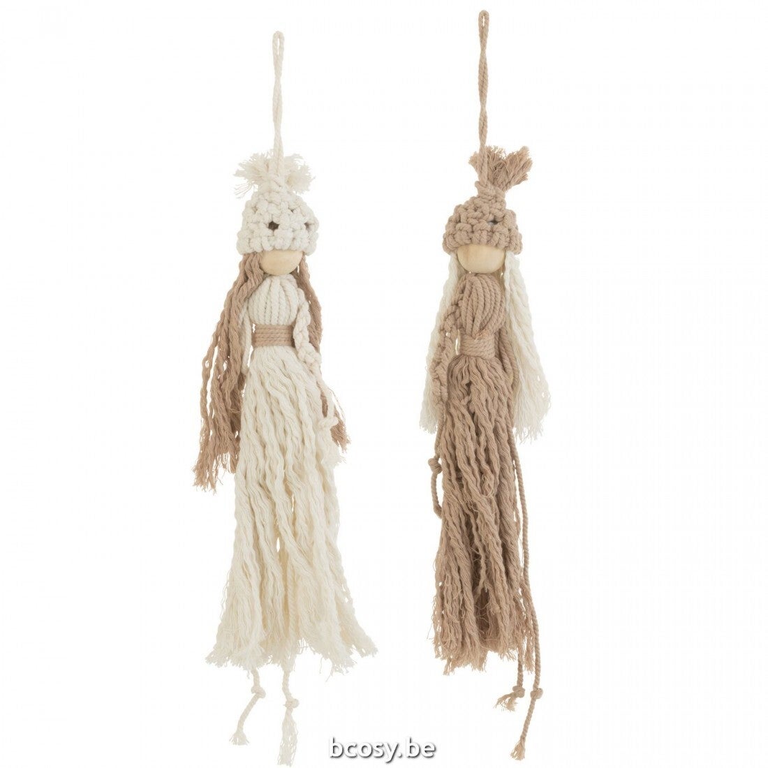 Hangers fee katoen wit / beige