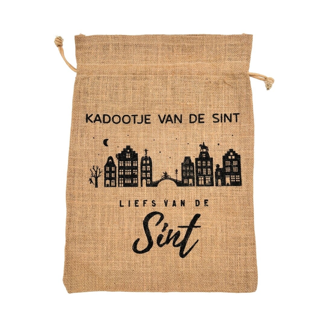 Jute zakje "kadootje van de sint"