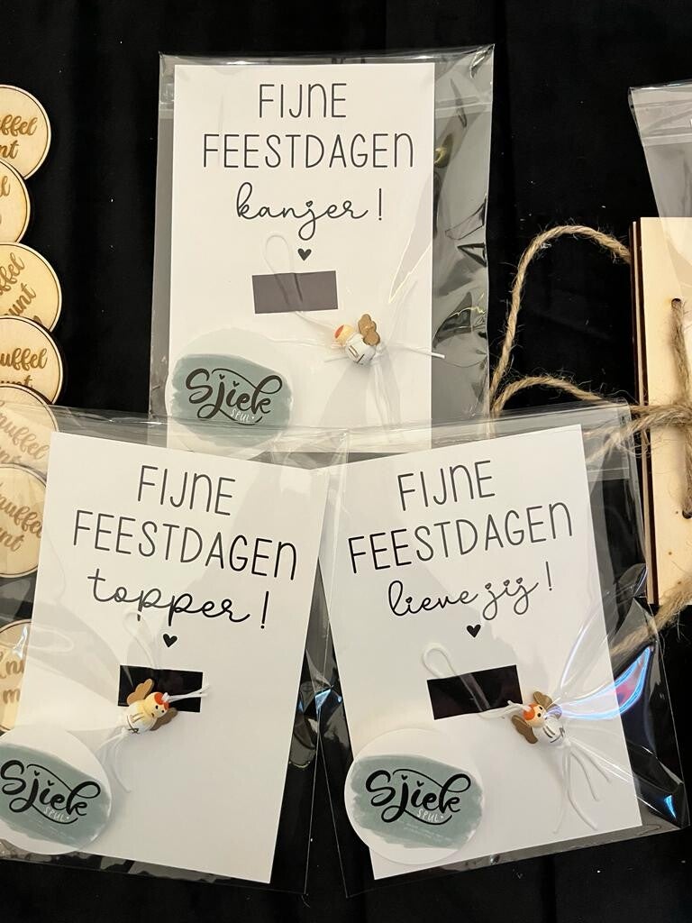 Kerstkaart met geluksengel