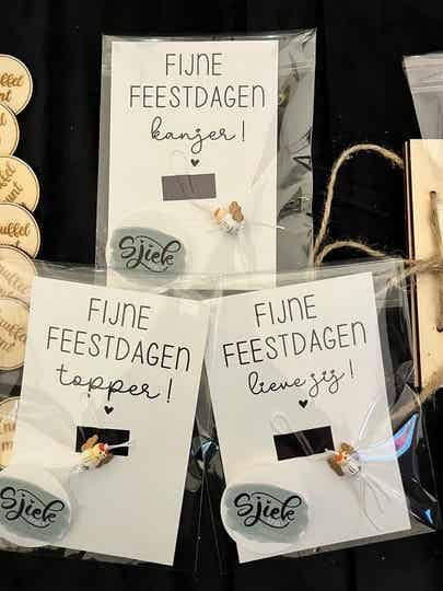 Kerstkaart met geluksengel