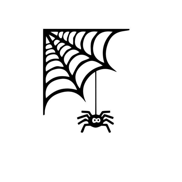 Raamsticker spin en web