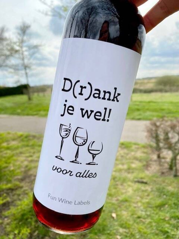 Wijnetiket drankjewel