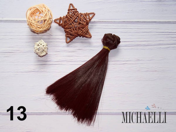 Gerade Haare für Puppen 15x100 cm - Farbe 13