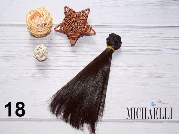 Gerade Haare für Puppen 15x100 cm - Farbe 18