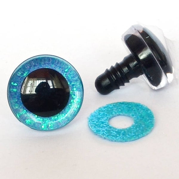 Sicherheitsaugen mit Neonfarben - 1 Paar - Farbe 30-02