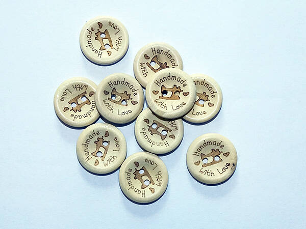 Holzknöpfe - 10 Stk.