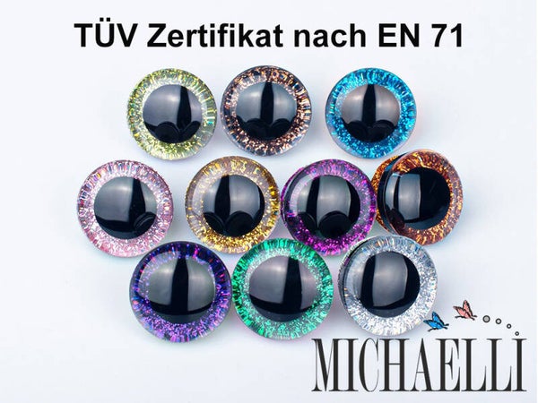 10 Paar - 20 Stk. Glitzeraugen