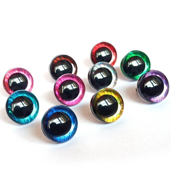 10 Paar - 20 stk. Sicherheitsaugen mit hologr. Effekt