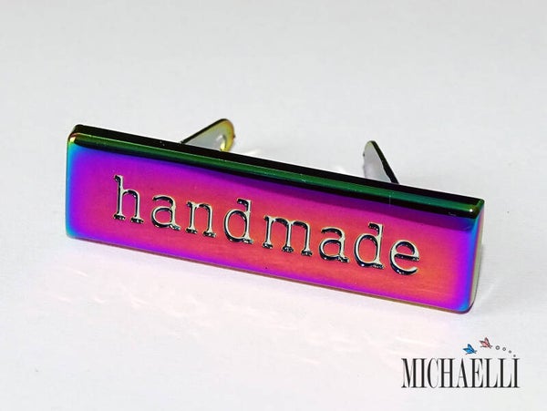 Handmade Metall Etikette - Bunt - 2