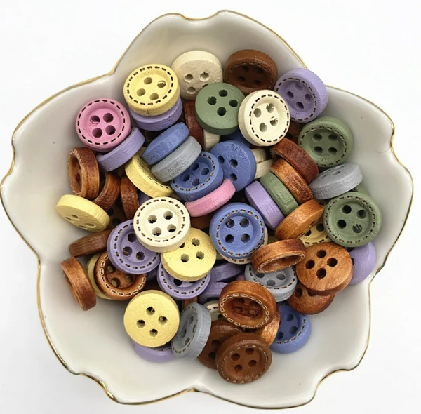 Holzknöpfe - 50 Stk.