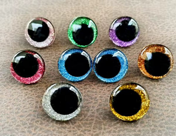 10 Paar / 20 Stück 18 mm flache, exzentrische Sicherheitsaugen