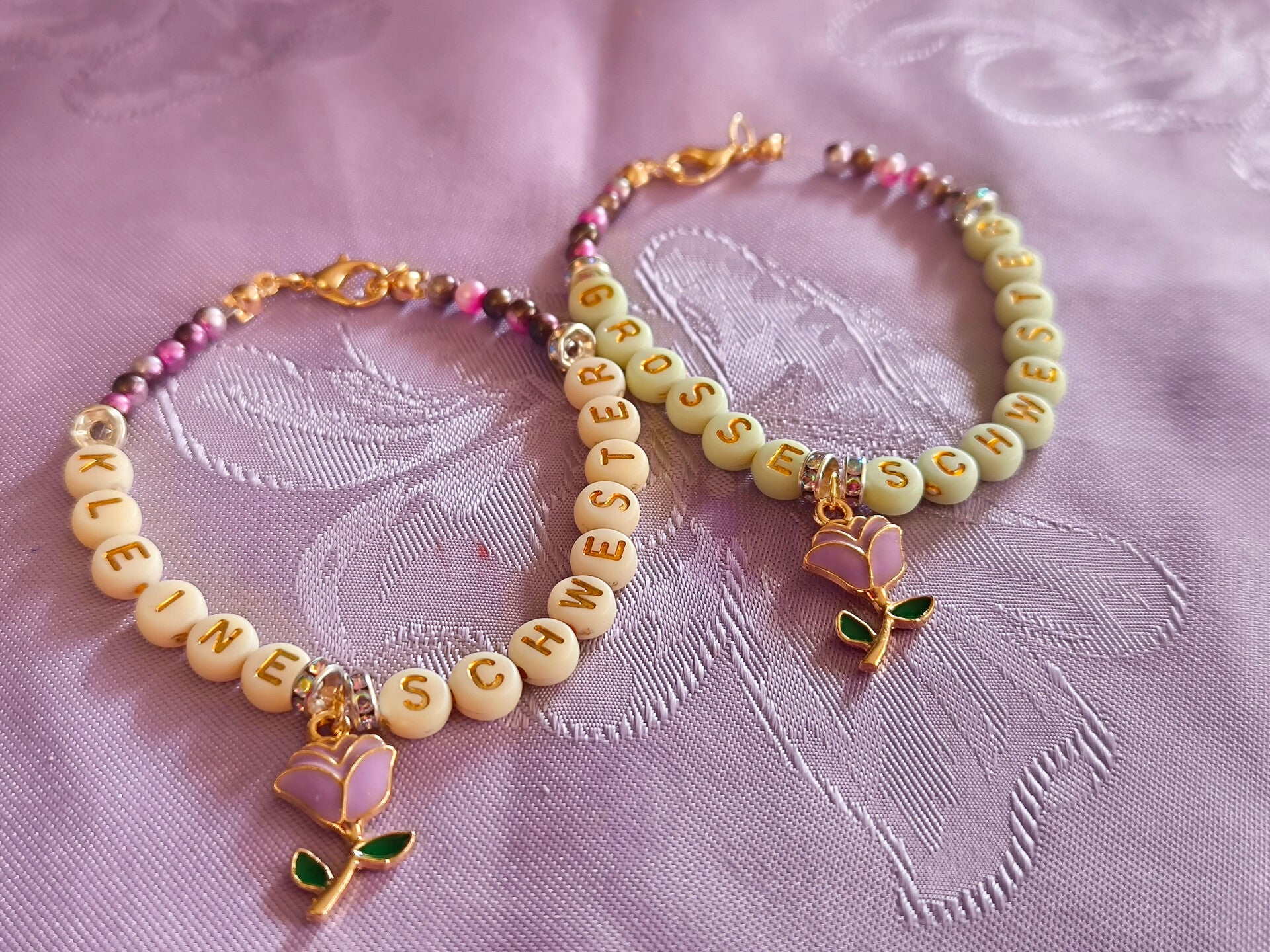 Geschwister-Armbänder „Kleine Schwester“ & „Große Schwester“