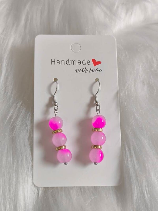 Ohrringe Glasperlen-Trio