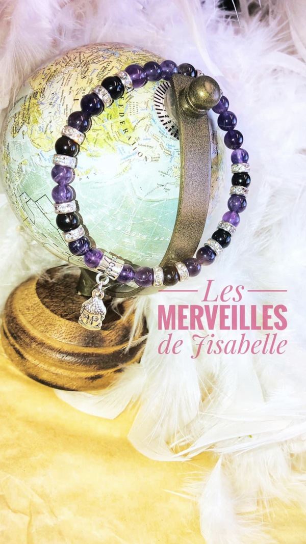 Bracelet Tourmaline et Améthyste
