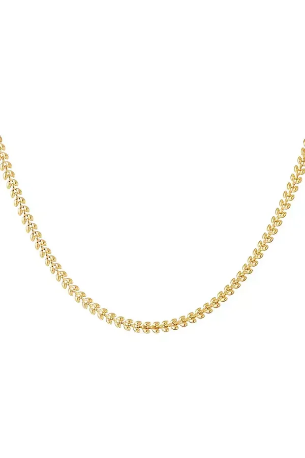 Ketting blaadjes Goud Stainless Steel