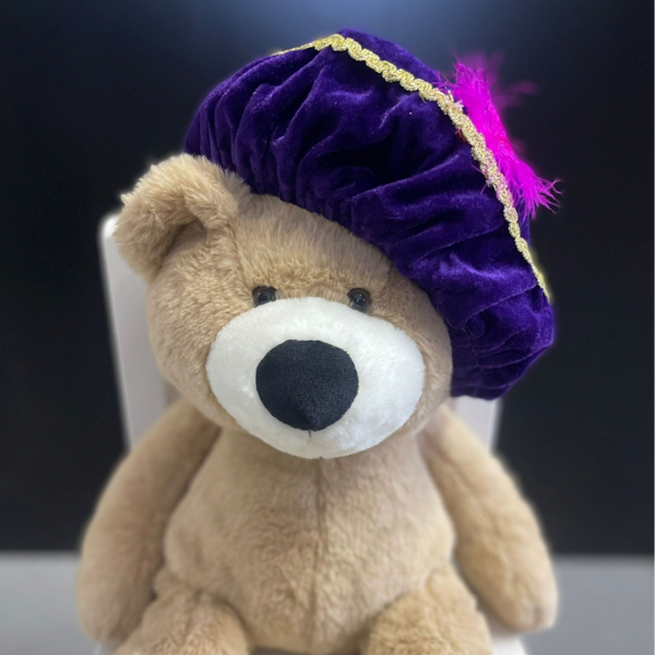 Pieten muts met naam - Paars