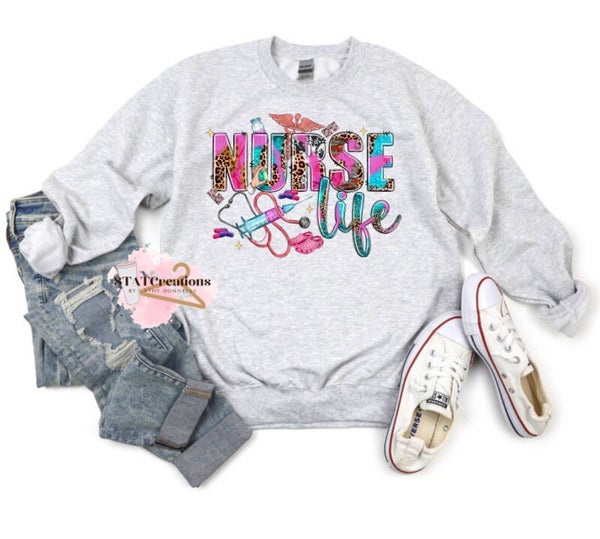 Nurse life basic crewneck