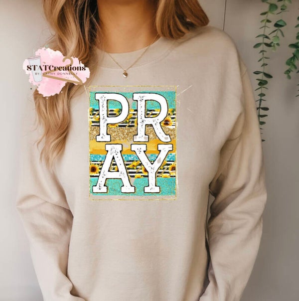 PRAY sunflower basic crewneck