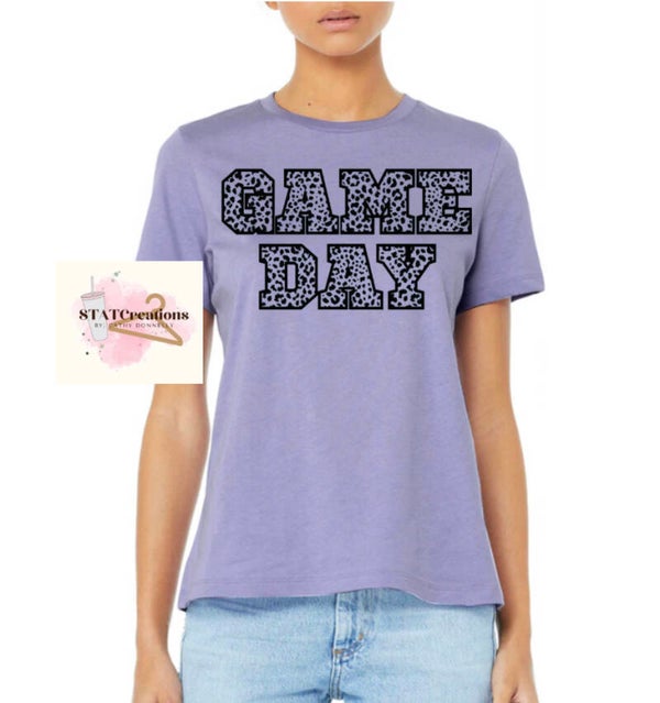Game day basic leopard tee
