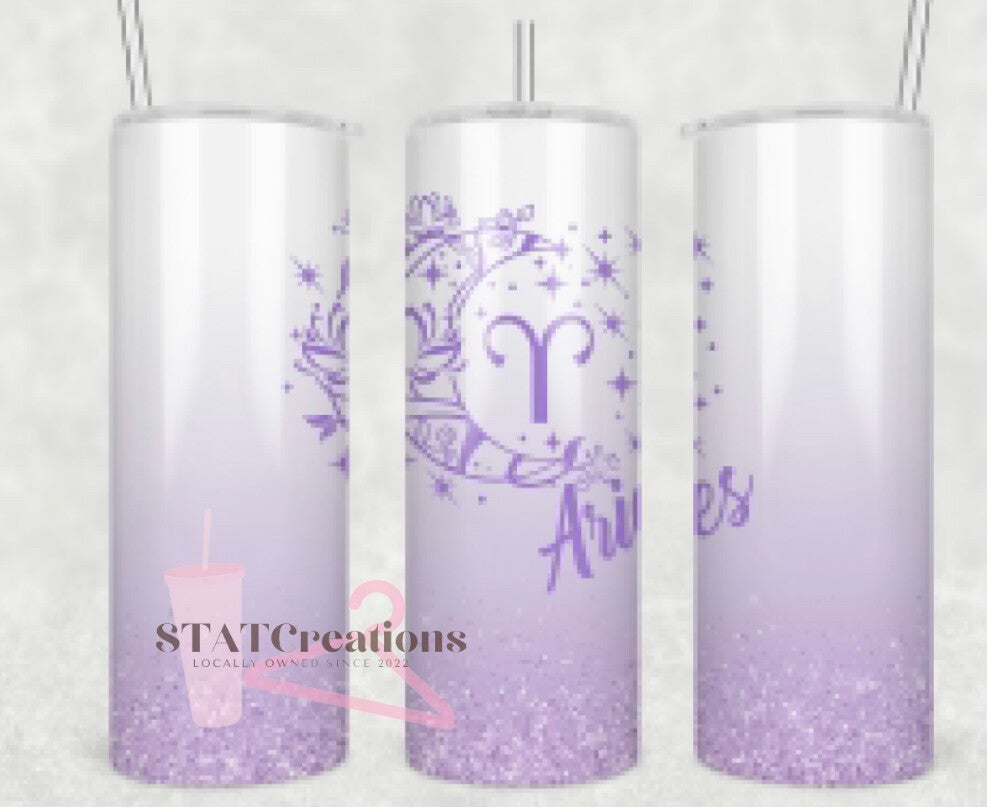 Aries zodiac tumbler