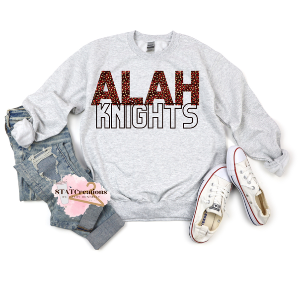 Knights leopard crewneck