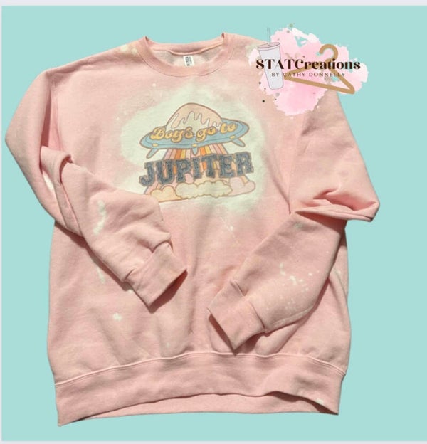 Boys go to Jupiter bleached crewneck