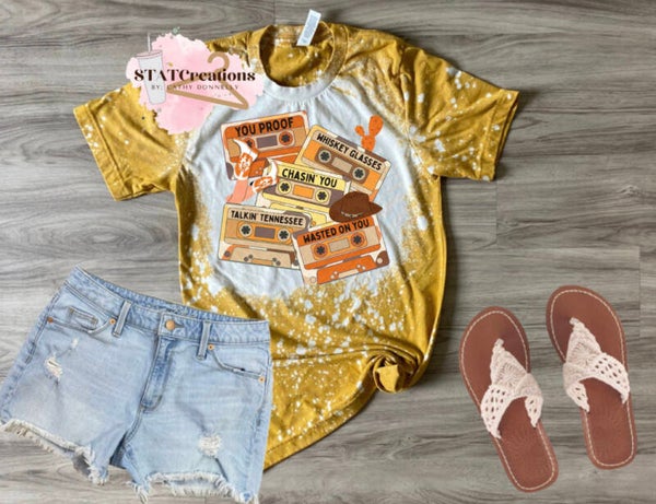 Wallen cassettes bleached tee