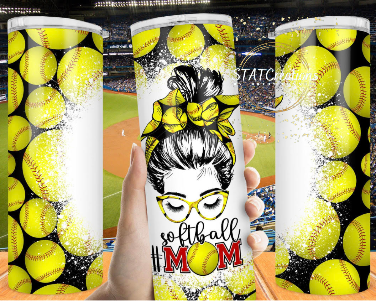 Softball mom life tumbler