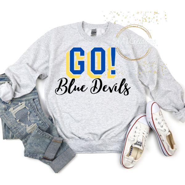 GO Blue Devils crewneck
