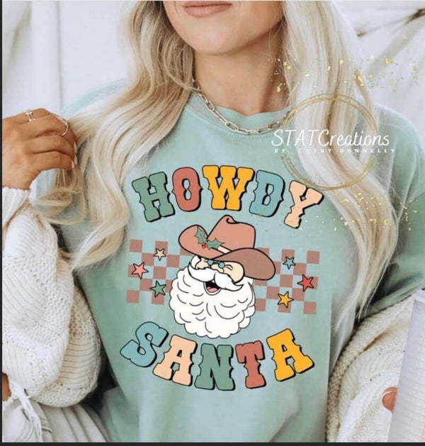 Howdy Santa tee