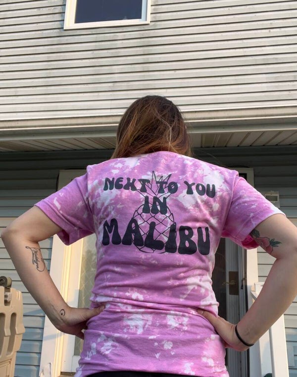 Malibu front and back tie dye tee