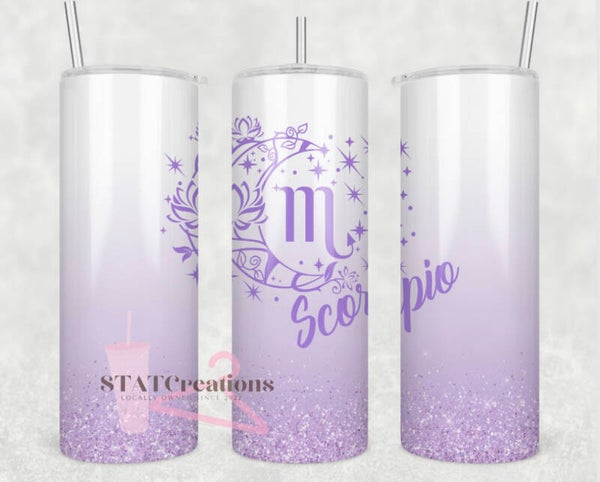 Scorpio zodiac tumbler