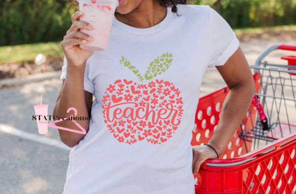 Teacher apple tee