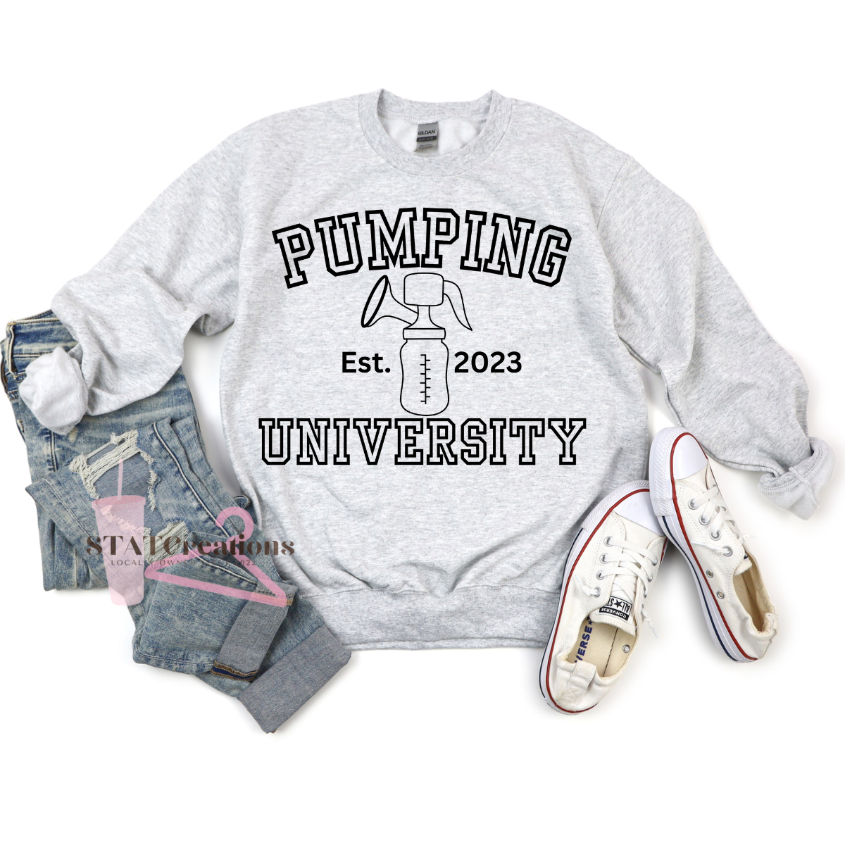 Pumping University crewneck