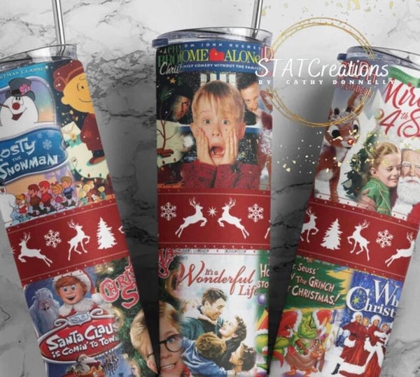 Christmas movies tumbler