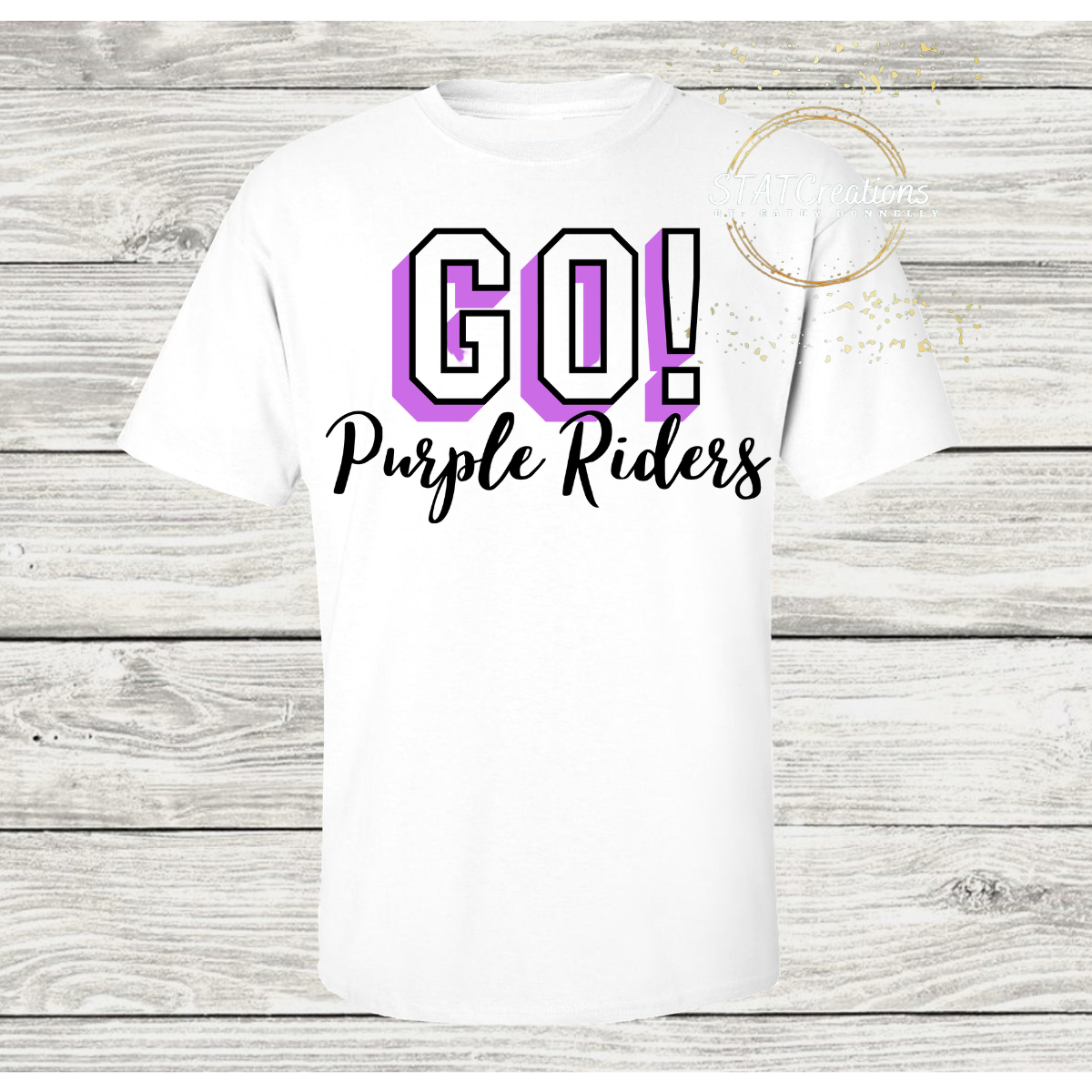 GO Purple Riders plain tee