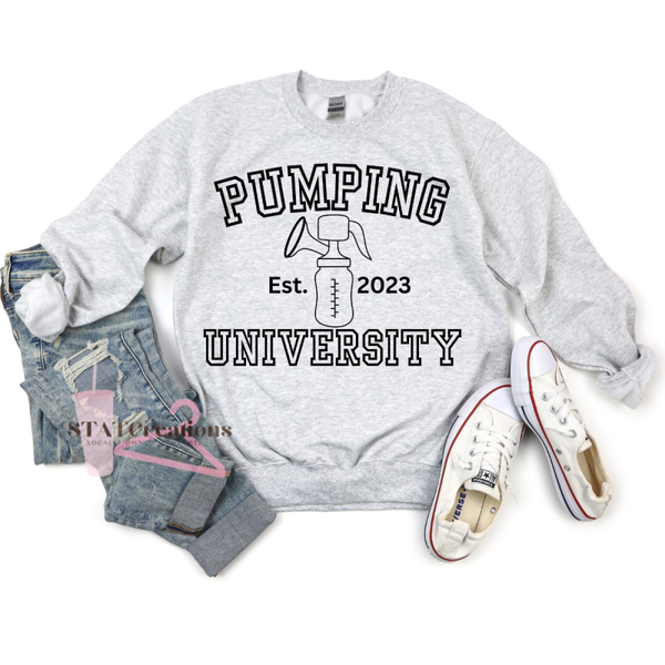 Pumping University crewneck