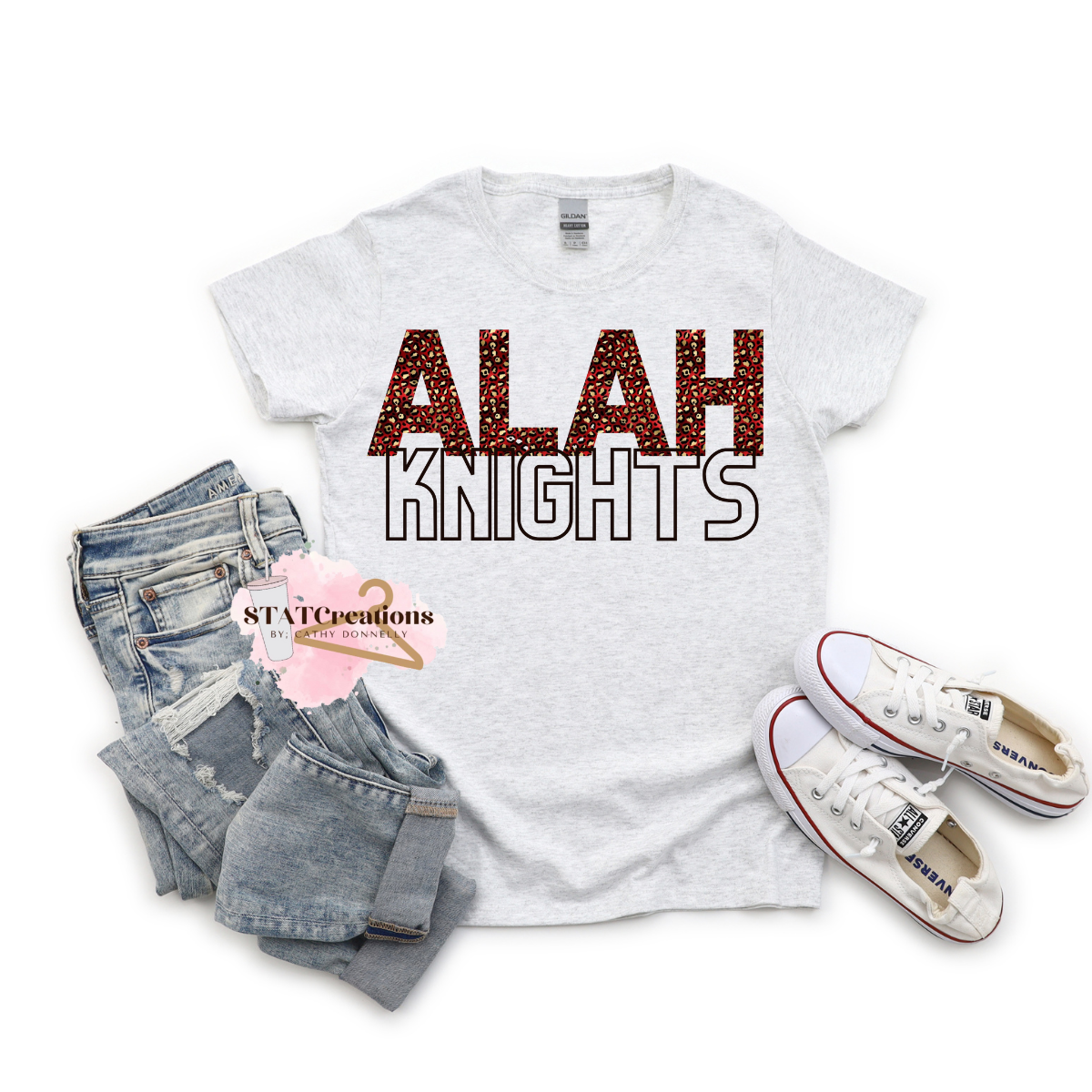Knights leopard basic tee (Youth sizes available)