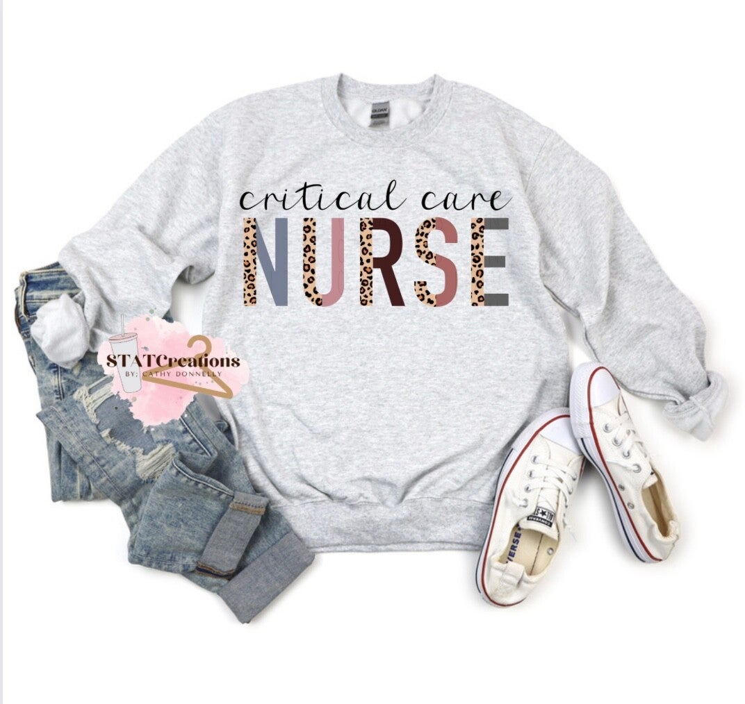 Critical care nurse crewneck