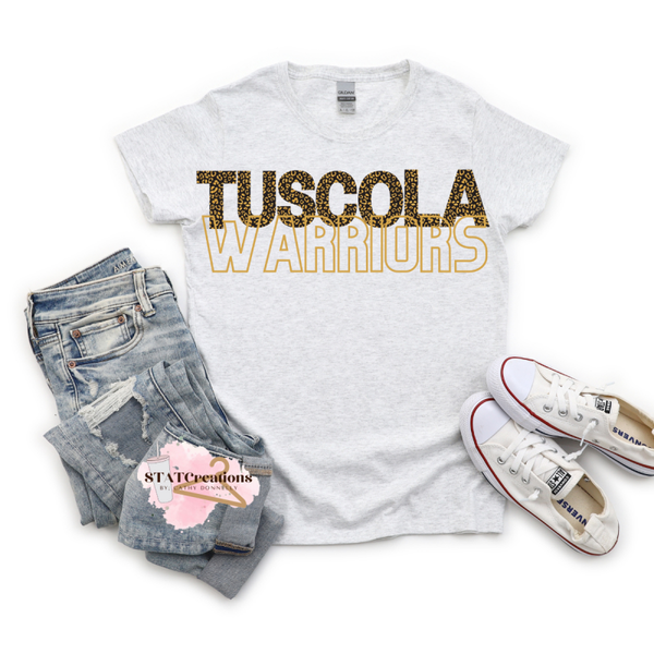 Warriors leopard basic tee (Youth sizes available)